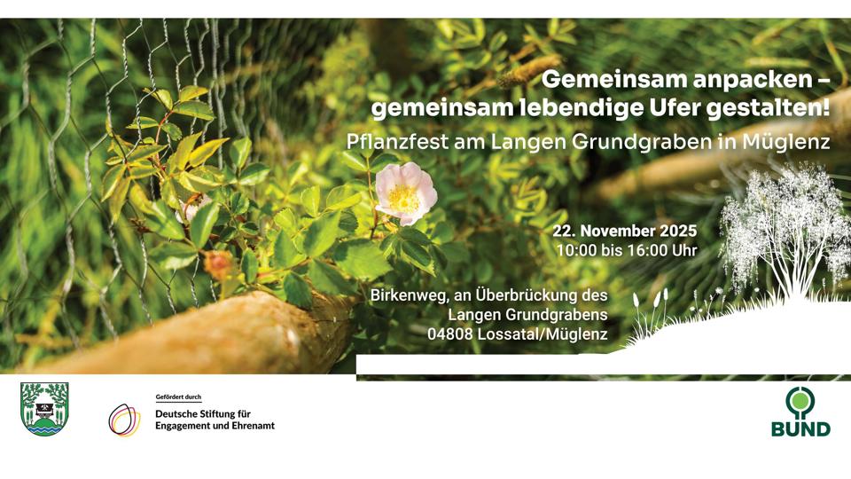 Pflanzfest am Langen Grundgraben in Müglenz