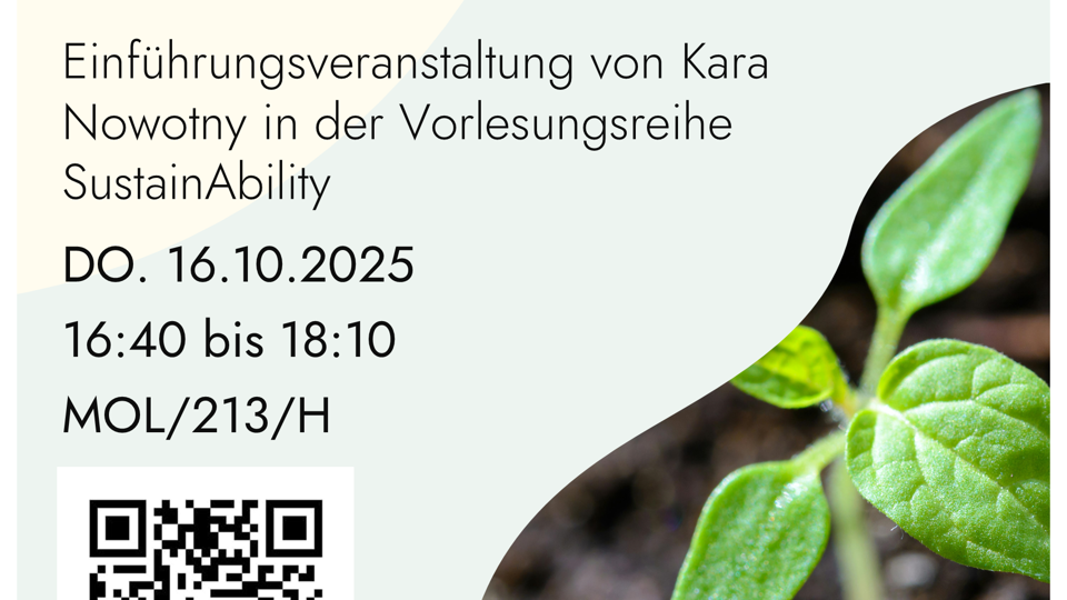 Einführungsveranstaltung der Vorlesungsreihe "SustainAbility: Nachhaltigkeit verstehen & umsetzen"