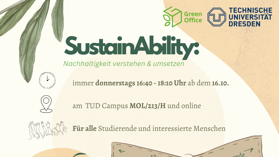 SustainAbility: Nachhaltigkeit verstehen & umsetzen I Thema: "Solidarische Landwirtschaft" + Kostproben (an der TU/DD-Plauen & online)