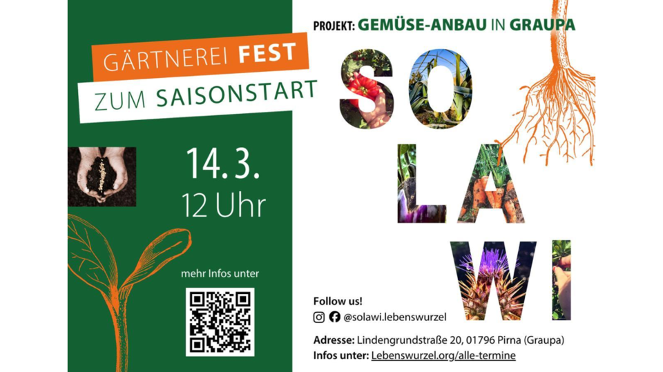 Gärtnereifest zum Saisonstart im Solawi-Projekt „Gemüse-Anbau in Graupa“