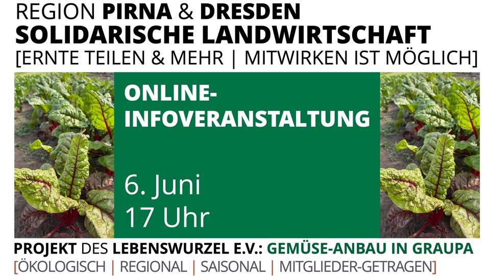 Frische Gemüse, das verbindet - Infoveranstaltung des Solawi-Projekts Gemüse-Anbau in Graupa